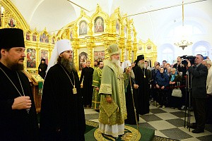 Предстоятель Русской Церкви совершил всенощное бдение в Соловецком монастыре