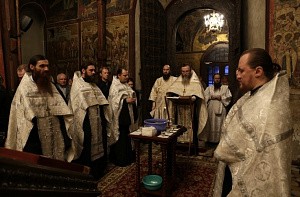 В Саввино-Сторожевском монастыре состоялось Таинство Елеосвящения для братии