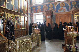 Архиепископ Феогност отслужил Литургию Преждеосвященных Даров  в Покровском Хотькове монастыре