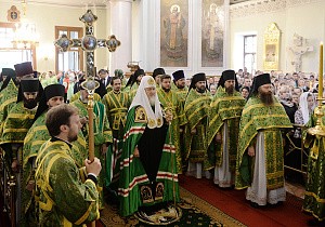 В день памяти св. блгв. кн. Даниила Московского  Патриарх Кирилл совершил Литургию в Даниловом монастыре