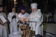 Митрополит Калужский и Боровский Климент совершил чин великого освящения воды в скиту Свято-Тихоновой пустыни