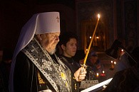 Митрополит Пантелеимон совершил в Успенском монастыре Красноярска великое повечерие с чтением покаянного канона 