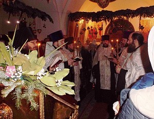 В краснодарском женском монастыре в честь Иконы Божией Матери «Всецарица» отметили праздник Рождества Христова