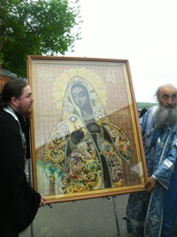 Шамординскую обитель с крестным ходом посетила икона Божией Матери «Калужская»