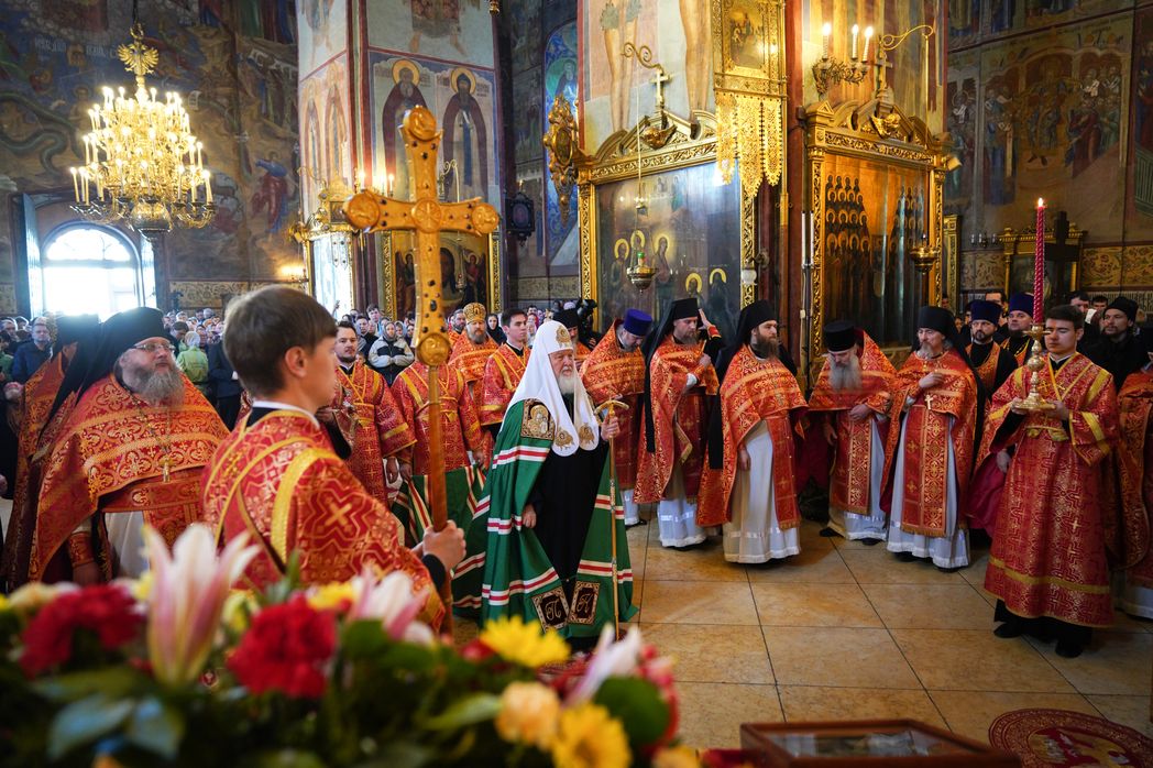 В пятницу Светлой седмицы Святейший Патриарх Кирилл совершил Литургию в Троице-Сергиевой лавре