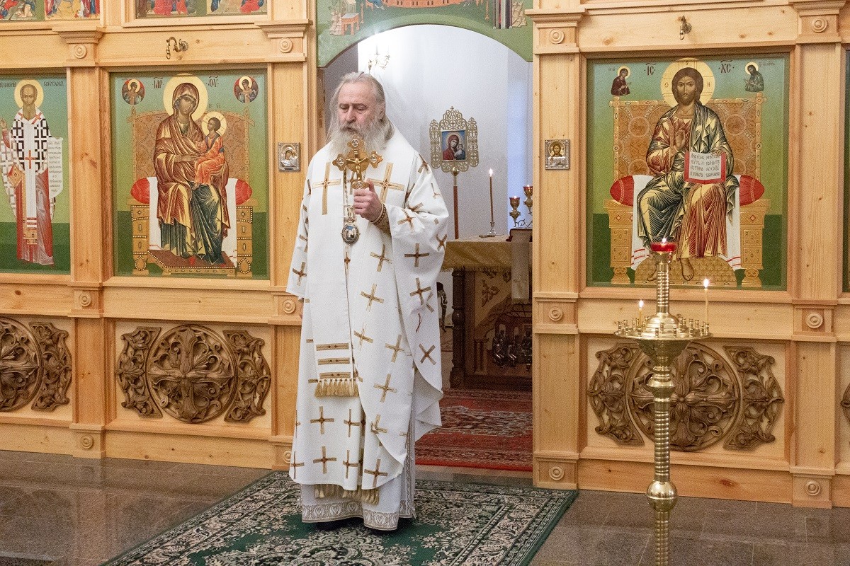 Архиепископ Феогност совершил малое освящение храма в честь святого апостола Иоанна Богослова в Николо-Вяжищском монастыре 