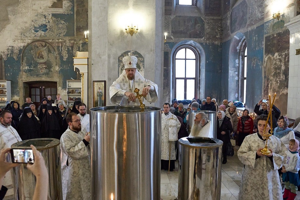 В праздник Святого Богоявления епископ Переславский Феоктист совершил Литургию в Богоявленском монастыре