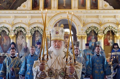 В праздник Рождества Пресвятой Богородицы Патриарх Кирилл возглавил Литургию в Богородице-Рождественском монастыре