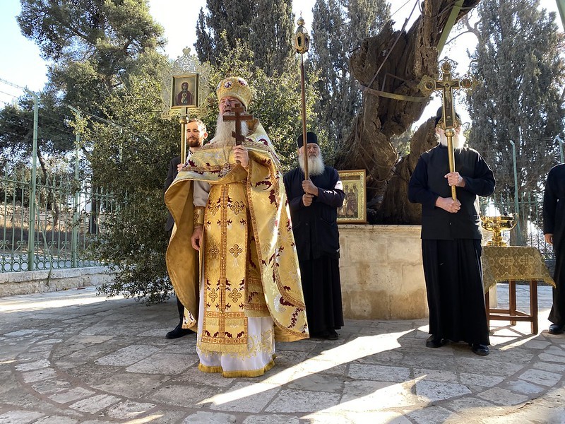 В день памяти святых праотцев начальник Русской духовной миссии в Иерусалиме совершил Литургию на подворье в Хевроне 