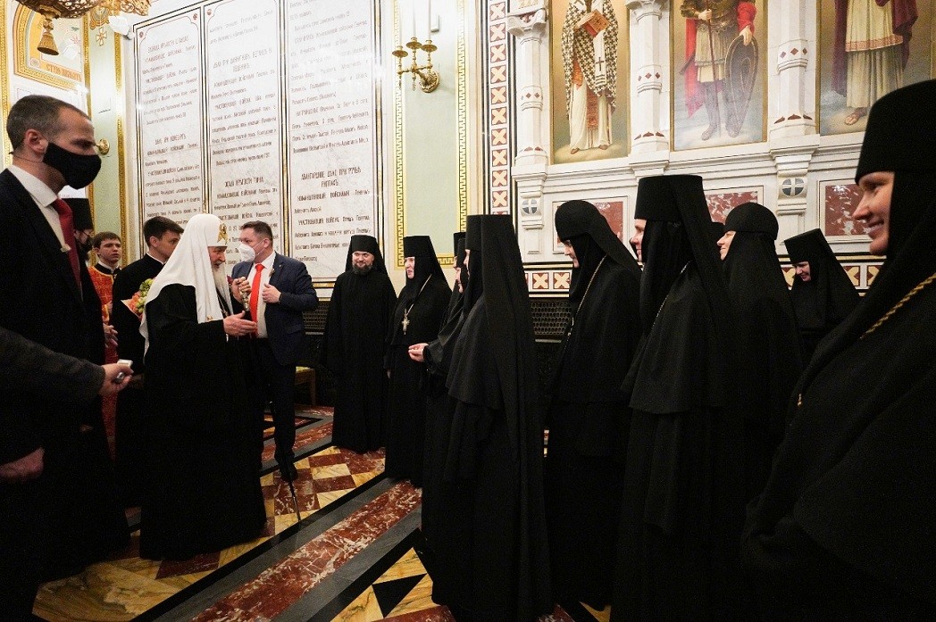 Святейший Патриарх Кирилл принял пасхальные поздравления от наместников и игумений ставропигиальных монастырей