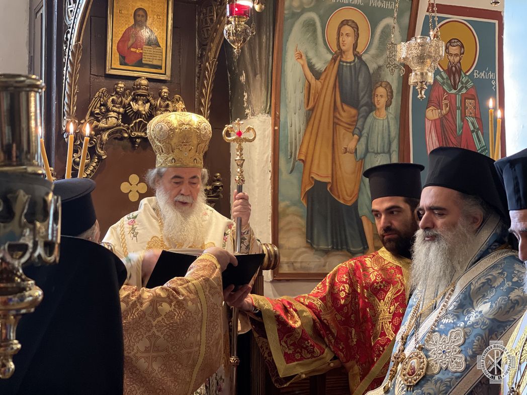 Блаженнейший Патриарх Иерусалимский Феофил возглавил Литургию в монастыре святого Симеона Богоприимца в Катамоне