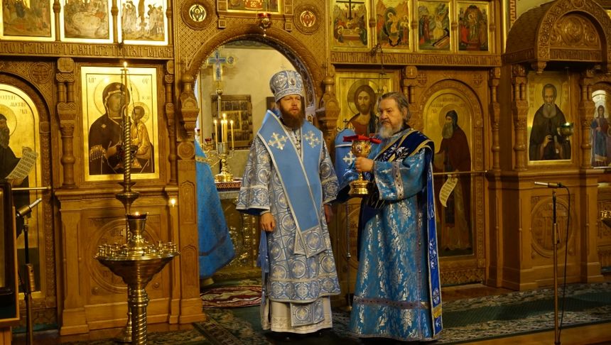 Епископ Савва отслужил Литургию на Московском подворье Валаамского монастыря
