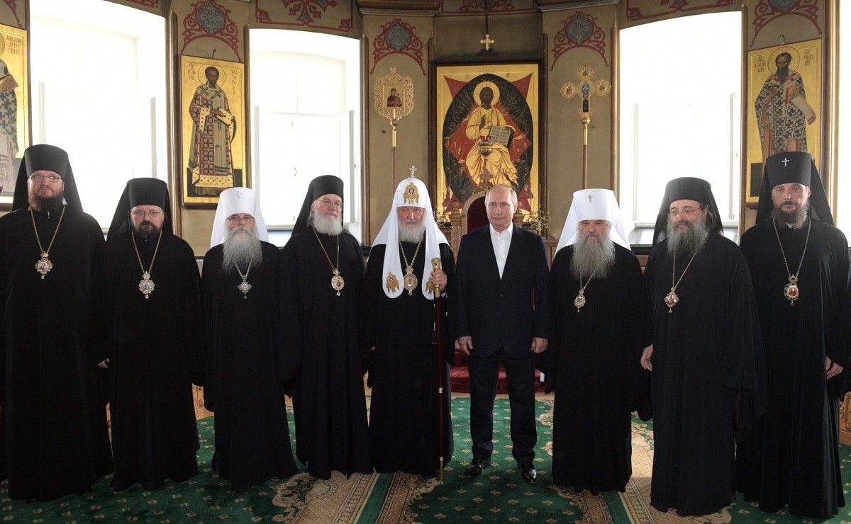 В день памяти прпп. Сергия и Германа Валаамских Патриарх Кирилл возглавил литургию в Валаамском монастыре