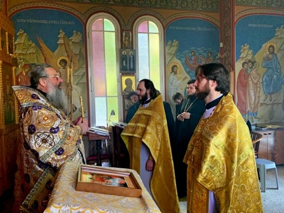 Митрополит Кирилл совершил Литургию на подворье Горненского монастыря в Магдале на Святой Земле
