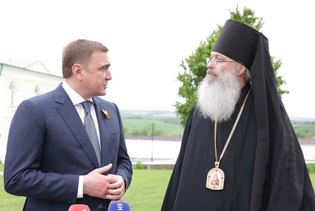 Глава Тульского региона посетил Спасо-Преображенский мужской монастырь города Белева 