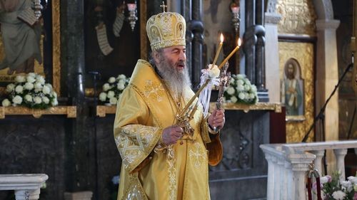 Блаженнейший митрополит Онуфрий возглавил Литургию в Киево-Печерской лавре