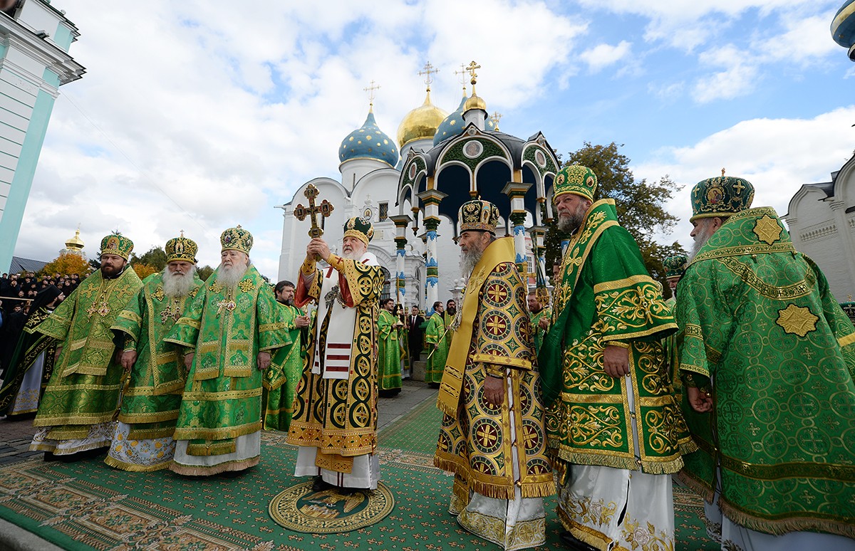 Патриарх Кирилл возглавил в Троице-Сергиевой лавре празднование дня памяти прп. Сергия Радонежского 