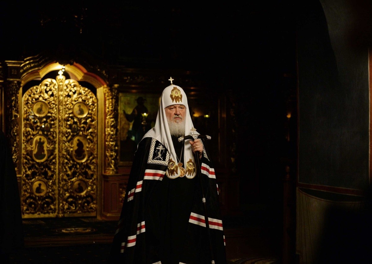 Патриарх Кирилл совершил повечерие с чтением Великого покаянного канона прп. Андрея Критского в Новоспасском монастыре