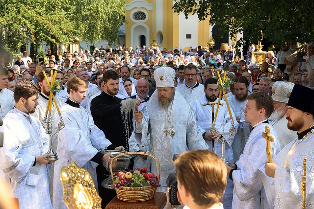 В день Преображения Господня в Новоспасском монастыре состоялся престольный праздник
