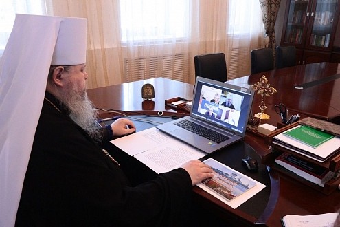 Митрополит Архангельский Корнилий принял участие в совещании по вопросам возрождения Николо-Корельского монастыря