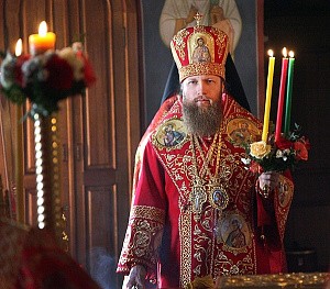 Епископ Савва совершил праздничную Литургию в Новоспасском монастыре