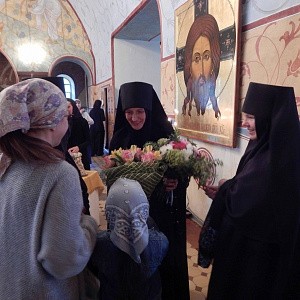  И.о. наместника Заиконоспасского монастыря передал настоятельнице Акатовской обители Патриаршее поздравление с днем тезоименитства