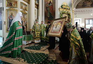 Патриарх Кирилл совершил Литургию в Даниловом монастыре