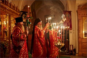 Епископ Троицкий Панкратий совершил Пасхальное богослужение  в Валаамском монастыре