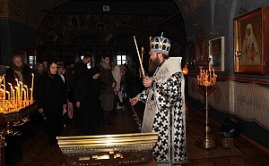 В 4-ю Неделю Великого поста епископ Савва совершил пассию в Новоспасском монастыре