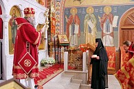 Митрополит Георгий совершил Божественную литургию на Патриаршем подворье Серафимо-Дивеевского женского монастыря в Москве