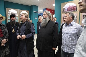 Музейно-выставочный центр монастыря на Ганиной Яме посетили архиереи Русской Церкви