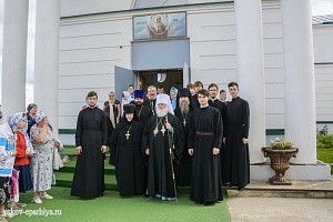 Митрополит Евсевий возглавил престольный праздник в Спасо-Казанском монастыре Псковской епархии