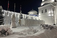 В Раифском монастыре Казанской епархии проходит Рождественский фестиваль ледовых и снежных скульптур «Лёд и свет»