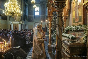 В Донском монастыре торжественно отпраздновали 25-летие обретения мощей свт. Тихона, Патриарха Всероссийского
