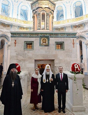Патриарх Кирилл освятил Воскресенский собор Ново-Иерусалимского монастыря и возглавил в нем Литургию