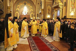 Епископ Агафангел совершил Литургию в Николо-Угрешском монастыре