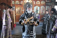 Епископ Бузулукский и Сорочинский Алексий совершил Литургию Преждеосвященных Даров в Бузулукском монастыре
