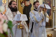 Архиепископ Феофилакт отслужил Литургию в Свято-Георгиевском монастыре г. Ессентуки