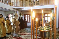 Председатель Синодального отдела по монастырям и монашеству совершил Литургию на подворье Иоанно-Предтеченского ставропигиального монастыря