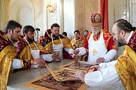 Митрополит Курский Герман освятил возрожденный Воскресенский храм Знаменского монастыря Курска