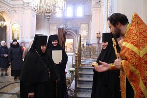 Настоятельница Иоанно-Предтеченского монастыря получила Патриаршее поздравление по случаю дня тезоименитства  