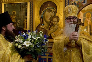 С днем тезоименитства поздравили настоятеля  московского подворья Соловецкого монастыря