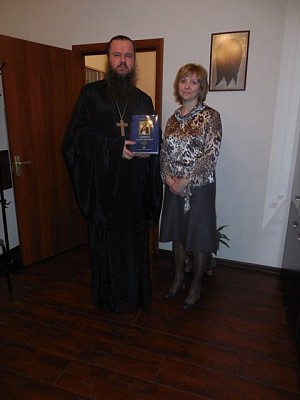 В школе при Андреевском монастыре провели беседу с учащимися о св. равноап. князе Владимире