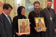 В Раифском монастыре Казанской епархии освятили икону равноапостольного Николая Японского, написанную женой посла Японии в РФ 
