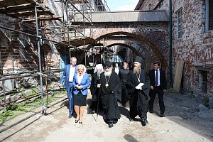 Святейший Патриарх Кирилл ознакомился с ходом реставрационных работ в Соловецком монастыре и провел совещание по вопросам развития Соловецкого архипелага