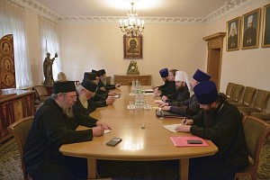 Состоялась встреча с комиссией Священного Кинота по подготовке празднования 1000-летия присутствия русских монахов на Святой Горе Афон
