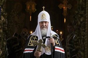 В Великий Понедельник Святейший Патриарх Кирилл совершил Литургию в Высоко-Петровском монастыре