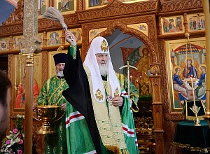 Святейший Патриарх Кирилл совершил освящение храма Живоначальной Троицы Валаамского монастыря