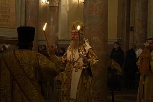 Архиепископ Феогност отслужил Литургию в Иоанно-Предтеченском монастыре накануне открытия Архиерейского Собора Русской Православной Церкви 