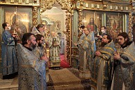 В праздник Сретения Господня Патриарший наместник Московской епархии совершил Литургию в Новодевичьем монастыре г. Москвы